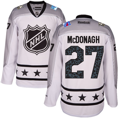 Rangers #27 Ryan McDonagh White All-Star Metropolitan Division Stitched NHL Jersey
